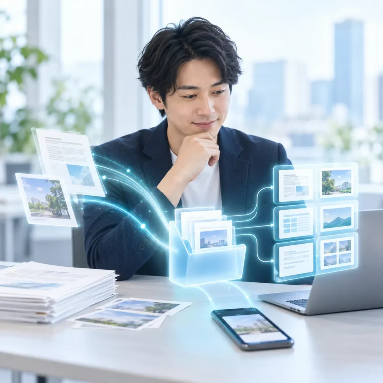 書類や写真から必要な情報を抽出・整理。