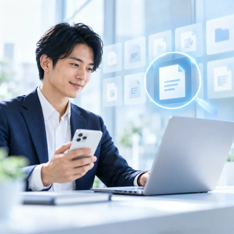社内資料から、業務に必要な情報を探しやすく。